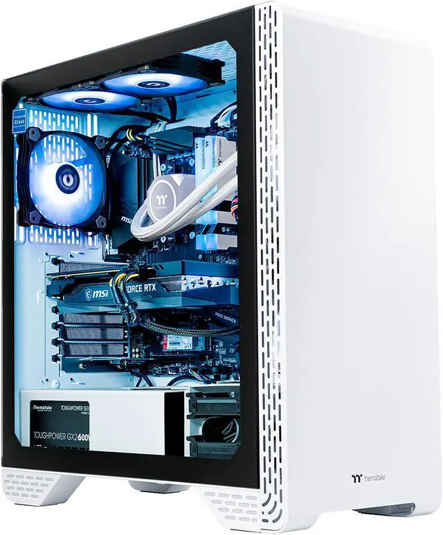 Main image of Thermaltake LCGS Glacier 360 Gaming Desktop (AMD Ryzen 5 5600X 6-core, 16GB DDR4 3600MHz RGB Memory, 1TB NVMe M.2 SSD, NVIDIA GeForce RTX 3060, Win10 Home)