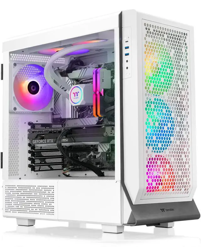 Alt view image 2 of 9 - Thermaltake LCGS Apollo i477T Gaming Desktop (Liquid Cooled Intel Core i9-14900KF, 32GB DDR5 5600MT/s RGB Memory, NVIDIA GeForce RTX 4070Ti Super, 2TB NVMe M.2, Wifi) C5AP-Z790-47T-LCS