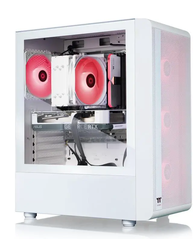 Alt view image 3 of 9 - Thermaltake LCGS Quartz i460 Gaming Desktop (Intel Core i5-14400F, ToughRam 16GB DDR5 5600MT/s RGB Memory, NVIDIA GeForce RTX 4060, 1TB NVMe M.2, Wifi, Windows 11) S2QT-B76H-460-LCS