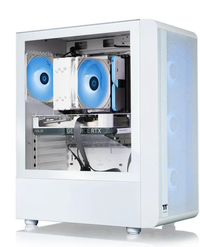 Alt view image 5 of 9 - Thermaltake LCGS Quartz i460 Gaming Desktop (Intel Core i5-14400F, ToughRam 16GB DDR5 5600MT/s RGB Memory, NVIDIA GeForce RTX 4060, 1TB NVMe M.2, Wifi, Windows 11) S2QT-B76H-460-LCS