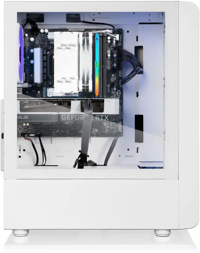 Alt view image 8 of 9 - Thermaltake LCGS Quartz i460 Gaming Desktop (Intel Core i5-14400F, ToughRam 16GB DDR5 5600MT/s RGB Memory, NVIDIA GeForce RTX 4060, 1TB NVMe M.2, Wifi, Windows 11) S2QT-B76H-460-LCS