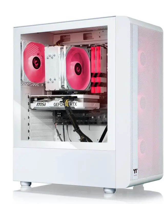 Alt view image 3 of 9 - Thermaltake LCGS Quartz i460 R4 Gaming Desktop (Intel Core i5-13400F, ToughRam DDR4 3600Mhz 16GB RGB Memory, NVIDIA GeForce RTX 4060, 1TB NVMe M.2, Windows 11) S2QT-B66R-460-LCS