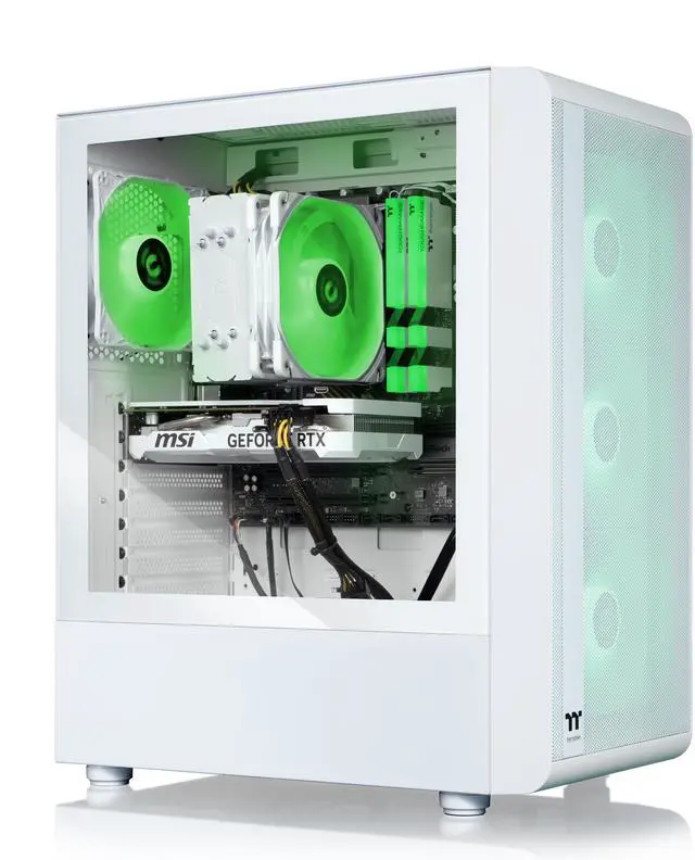 Alt view image 4 of 9 - Thermaltake LCGS Quartz i460 R4 Gaming Desktop (Intel Core i5-13400F, ToughRam DDR4 3600Mhz 16GB RGB Memory, NVIDIA GeForce RTX 4060, 1TB NVMe M.2, Windows 11) S2QT-B66R-460-LCS
