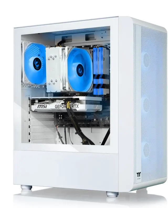 Alt view image 5 of 9 - Thermaltake LCGS Quartz i460 R4 Gaming Desktop (Intel Core i5-13400F, ToughRam DDR4 3600Mhz 16GB RGB Memory, NVIDIA GeForce RTX 4060, 1TB NVMe M.2, Windows 11) S2QT-B66R-460-LCS