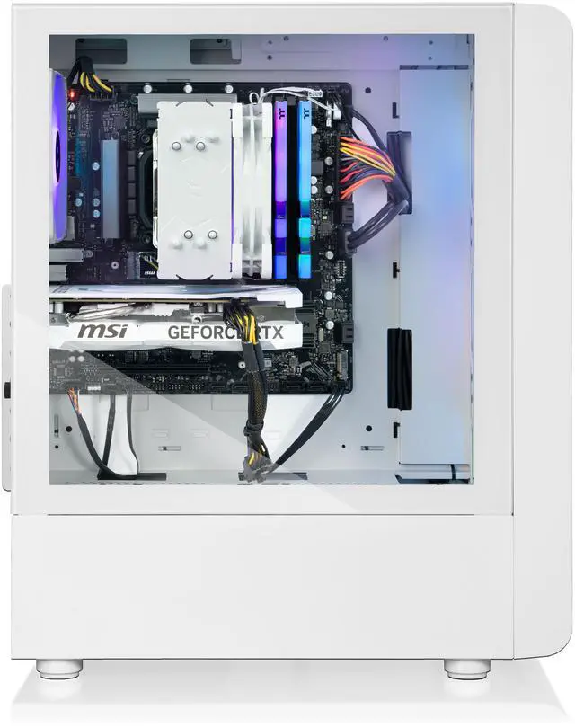 Alt view image 8 of 9 - Thermaltake LCGS Quartz i460 R4 Gaming Desktop (Intel Core i5-13400F, ToughRam DDR4 3600Mhz 16GB RGB Memory, NVIDIA GeForce RTX 4060, 1TB NVMe M.2, Windows 11) S2QT-B66R-460-LCS