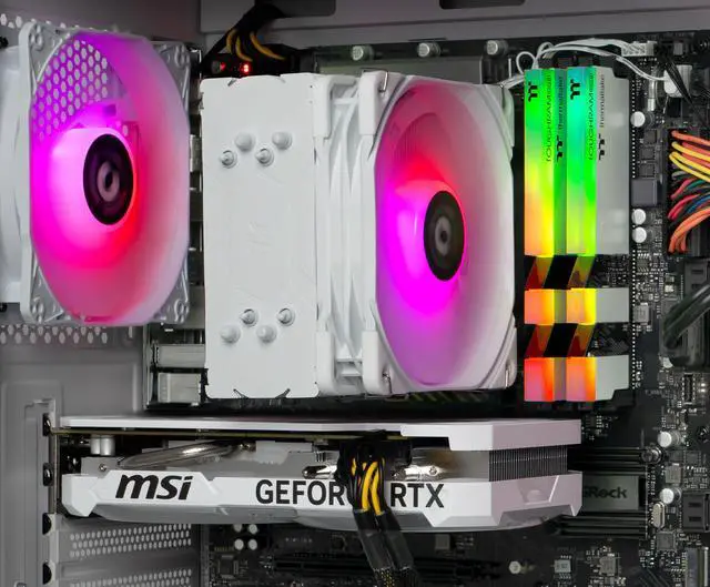Alt view image 9 of 9 - Thermaltake LCGS Quartz i460 R4 Gaming Desktop (Intel Core i5-13400F, ToughRam DDR4 3600Mhz 16GB RGB Memory, NVIDIA GeForce RTX 4060, 1TB NVMe M.2, Windows 11) S2QT-B66R-460-LCS