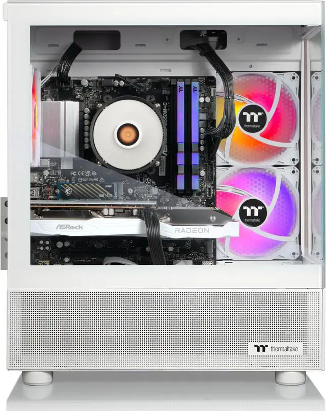 Alt view image 5 of 7 - Thermaltake LCGS Vista R66 Gaming Desktop (AMD Ryzen 5 5600, ToughRam 16GB DDR4 3600Mhz RGB Memory, AMD Radeon RX 6600, 1TB NVMe M.2, Wifi) V17S-B550-R66-LCS