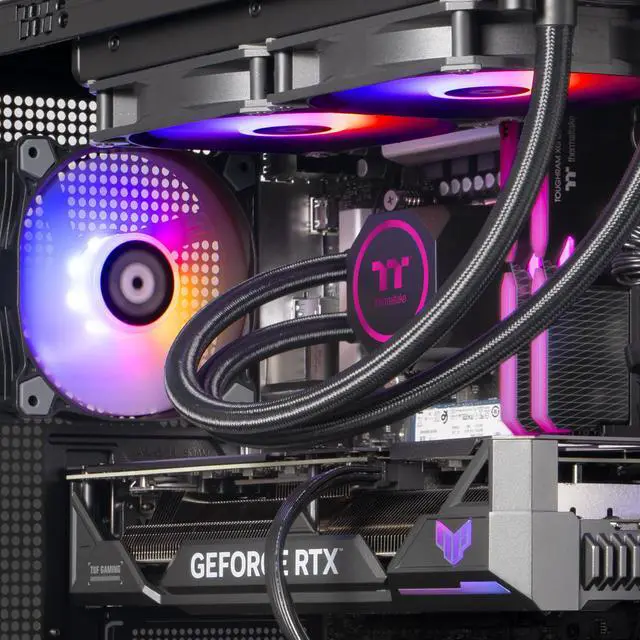 Alt view image 7 of 8 - Thermaltake LCGS Vista i47T SF Gaming Desktop (Intel Core i7-14700F, ToughRam 32GB DDR5 5600MT/s RGB Memory, NVIDIA GeForce RTX 4070 Ti Super, 1TB NVMe M.2, Wifi, Windows 11) V27B-B760-TSF-LCS