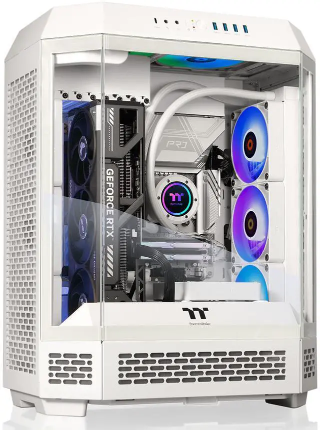 Alt view image 2 of 8 - Thermaltake Gaming Desktop PC T6WT-X870-580-LCS AMD Ryzen 7 9800X3D 32GB DDR5 2TB SSD GeForce RTX 5080 Windows 11 Home