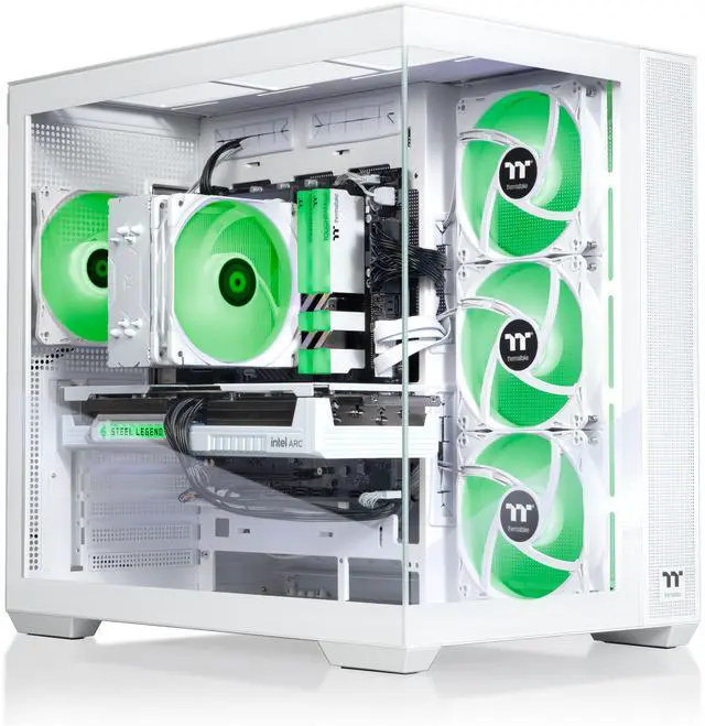 Alt view image 3 of 15 - Thermaltake Gaming Desktop PC V38S-B760-B58-LCS Intel Core i5-12600KF 16GB DDR4 1TB SSD Intel Arc B580 Windows 11 Home