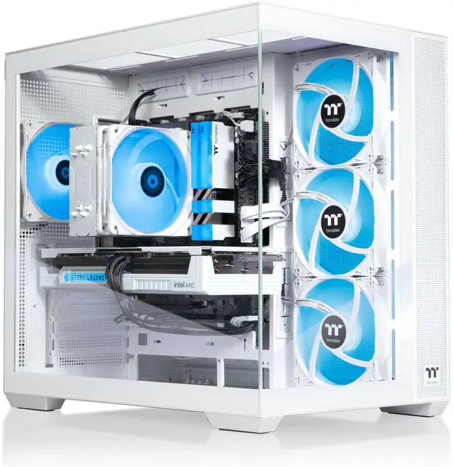 Alt view image 4 of 15 - Thermaltake Gaming Desktop PC V38S-B760-B58-LCS Intel Core i5-12600KF 16GB DDR4 1TB SSD Intel Arc B580 Windows 11 Home