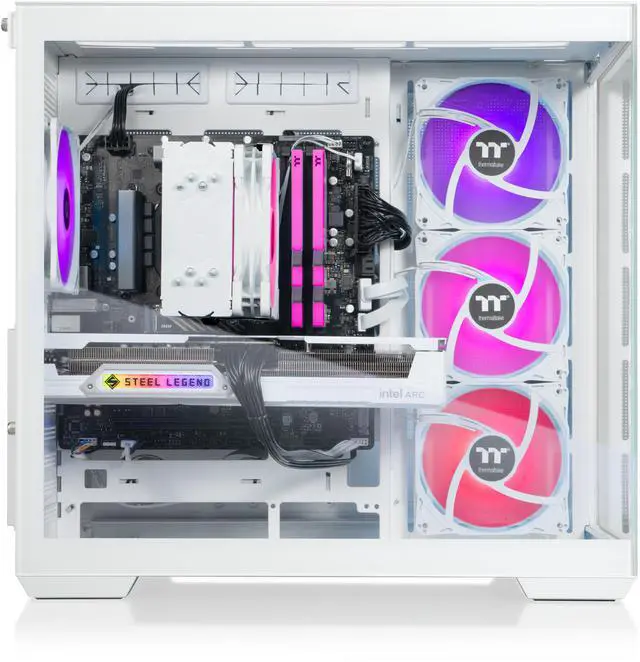 Alt view image 5 of 15 - Thermaltake Gaming Desktop PC V38S-B760-B58-LCS Intel Core i5-12600KF 16GB DDR4 1TB SSD Intel Arc B580 Windows 11 Home