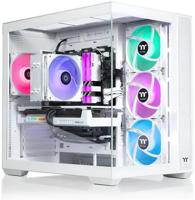 Alt view image 9 of 15 - Thermaltake Gaming Desktop PC V38S-B760-B58-LCS Intel Core i5-12600KF 16GB DDR4 1TB SSD Intel Arc B580 Windows 11 Home