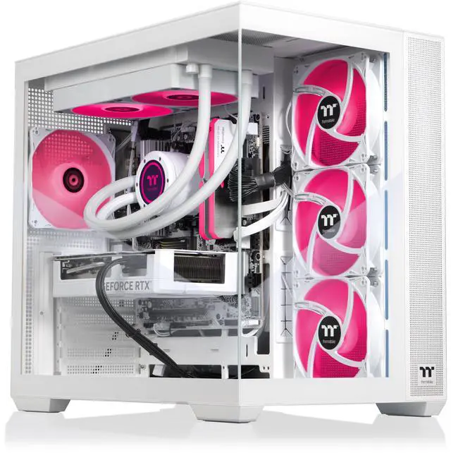 Alt view image 2 of 8 - Thermaltake Gaming Desktop PC V38S-B650-580-LCS AMD Ryzen 7 7800X3D 32GB DDR5 1TB SSD GeForce RTX 5080 Windows 11 Home