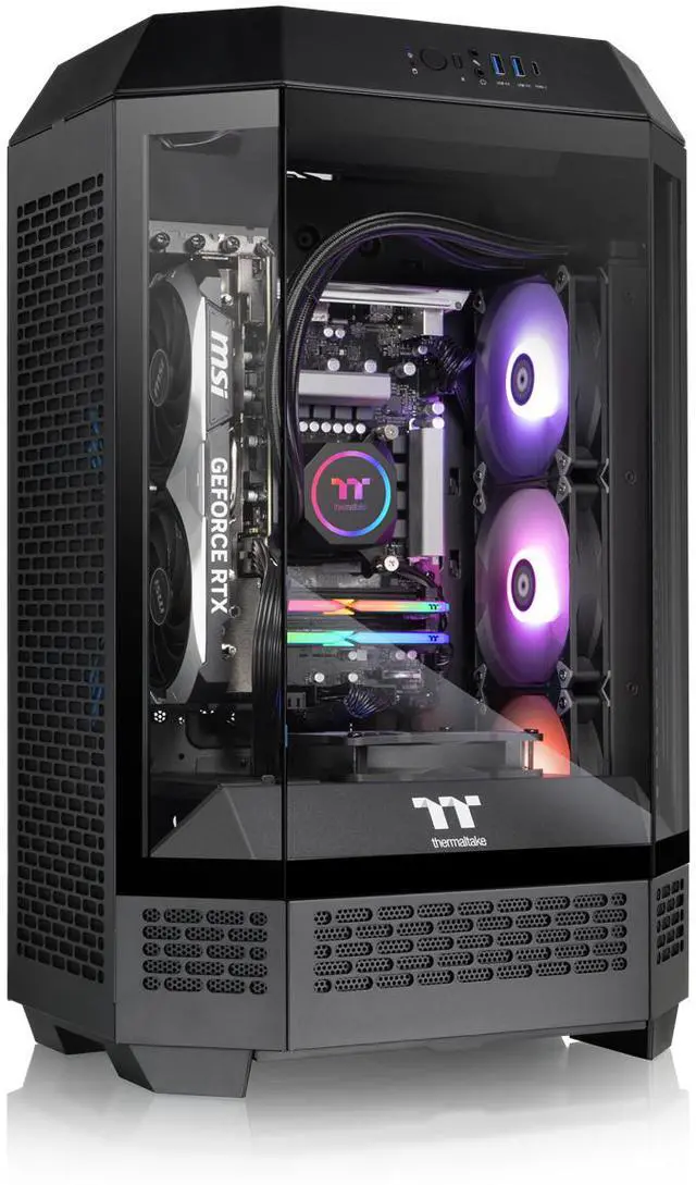 Alt view image 2 of 7 - Thermaltake LCGS Reactor u2670T Gaming Desktop (Intel Core Ultra 7 265KF, 32GB 6400MT/s DDR5 RGB Memory, NVIDIA GeForce RTX 5070 Ti, 2TB NVMe M.2, WiFi, Windows 11) T3BK-B860-57T-LCS
