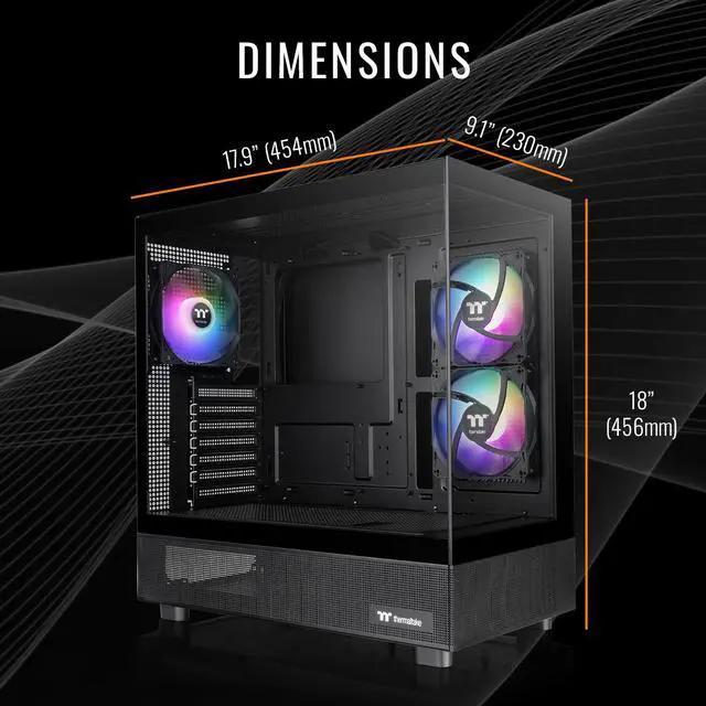 Alt view image 5 of 7 - Thermaltake LCGS View 9870T-270 Gaming Desktop (AMD Ryzen 7 9800X3D, ToughRam 32GB DDR5 6400MT/s RGB Memory, NVIDIA GeForce RTX 5070 Ti, 2TB NVMe M.2, Wifi, Windows 11) V27B-B850-57T-LCS