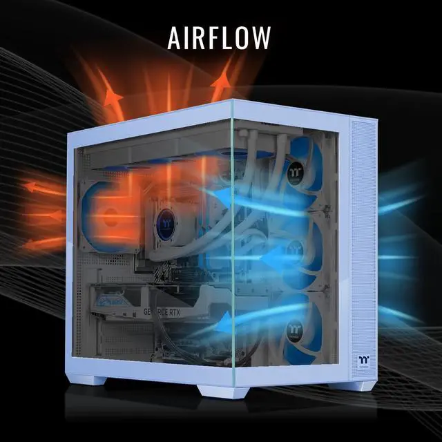 Alt view image 6 of 8 - Thermaltake LCGS View i1470TH-380 Gaming Desktop (Intel Core i9-14900KF, ToughRam 32GB DDR5 6400MT/s RGB Memory, NVIDIA GeForce RTX 5070 Ti, 2TB NVMe M.2, Wifi, Windows 11) V38H-Z790-57T-LCS