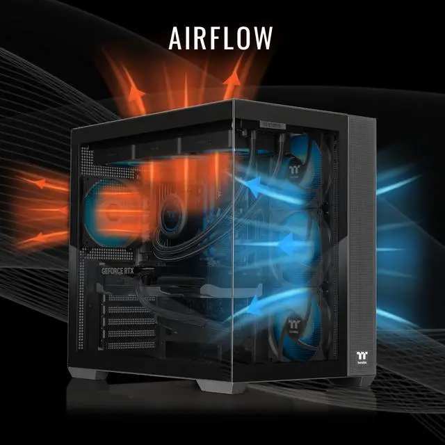 Alt view image 4 of 7 - Thermaltake LCGS View u2880-380 Gaming Desktop (Intel Core Ultra 9 285K, ToughRam 32GB DDR5 6400MT/s RGB Memory, NVIDIA GeForce RTX 5080, 2TB NVMe M.2, Wifi, Windows 11) V38B-Z890-580-LCS