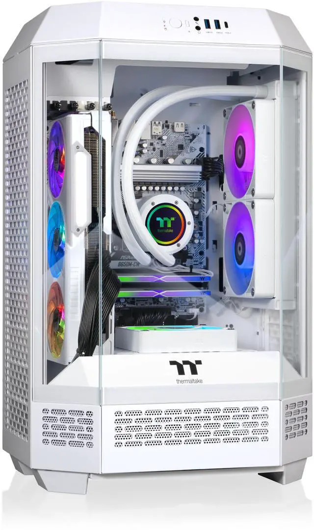 Main image of Thermaltake Gaming Desktop PC T3WT-B650-97X-LCS AMD Ryzen 7 7800X3D 32GB DDR5 2TB SSD AMD Radeon RX 9070 XT Windows 11 Home