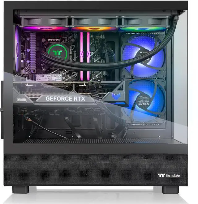 Alt view image 4 of 9 - Thermaltake Gaming Desktop PC V27B-B850-97X-LCS AMD Ryzen 7 9800X3D 32GB DDR5 2TB SSD AMD Radeon RX 9070 XT Windows 11 Home