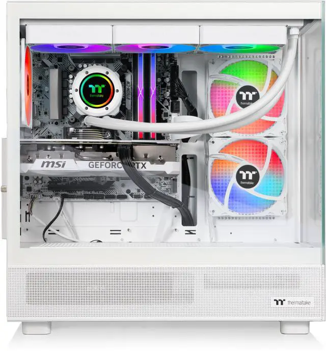 Alt view image 5 of 10 - Thermaltake Gaming Desktop PC V27S-B650-97X-LCS AMD Ryzen 7 7800X3D 32GB DDR5 1TB SSD AMD Radeon RX 9070 XT Windows 11 Home