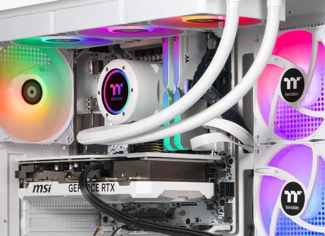 Alt view image 10 of 10 - Thermaltake Gaming Desktop PC V27S-B650-97X-LCS AMD Ryzen 7 7800X3D 32GB DDR5 1TB SSD AMD Radeon RX 9070 XT Windows 11 Home