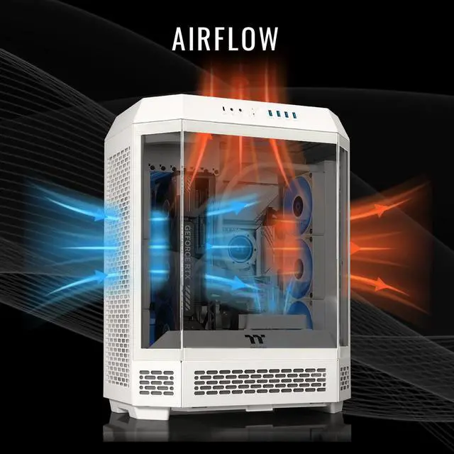 Alt view image 4 of 8 - Thermaltake Reactor u2880S Gaming Desktop (Intel Core Ultra 9 285K, ToughRam 32GB DDR5 6400MT/s RGB Memory, NVIDIA GeForce RTX 5080, 2TB NVMe M.2, Wifi, Windows 11) T6WT-Z890-580-LCS