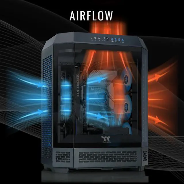 Alt view image 4 of 8 - Thermaltake Reactor u2870T Gaming Desktop (Intel Core Ultra 9 285K, ToughRam 32GB DDR5 6400MT/s RGB Memory, NVIDIA GeForce RTX 5070 Ti, 2TB NVMe M.2, Wifi, Windows 11) T6BK-Z890-57T-LCS
