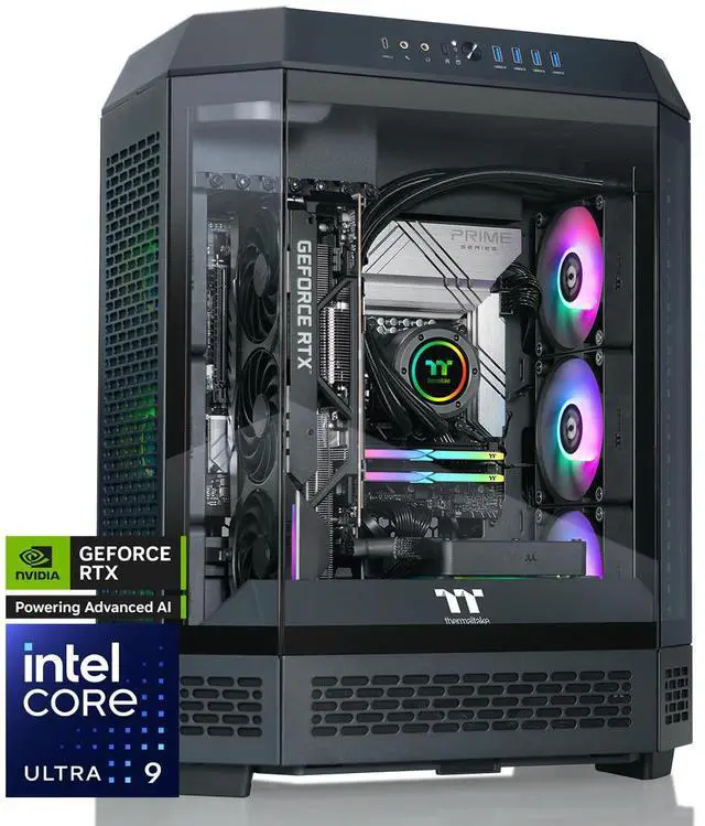 Main image of Thermaltake Reactor u2870T Gaming Desktop (Intel Core Ultra 9 285K, ToughRam 32GB DDR5 6400MT/s RGB Memory, NVIDIA GeForce RTX 5070 Ti, 2TB NVMe M.2, Wifi, Windows 11) T6BK-Z890-57T-LCS