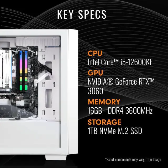 Alt view image 3 of 7 - Thermaltake LCGS Versa i1260S Gaming Desktop (Intel Core i5-12600KF, ToughRam DDR4 3600Mhz 16GB RGB Memory, NVIDIA GeForce RTX 3060, 1TB NVMe M.2, Wifi, Win11 Home) H16S-B760-360-LCS
