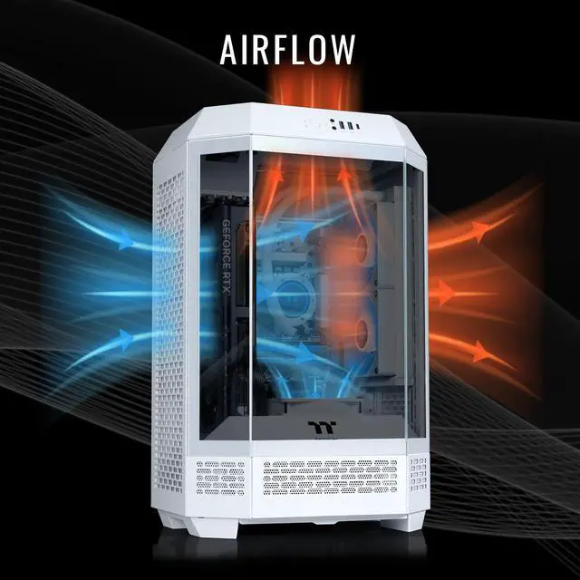 Alt view image 6 of 7 - Thermaltake LCGS Reactor i1470S Gaming Desktop (Intel Core i7-14700KF, 32GB 6000MT/s DDR5 RGB Memory, NVIDIA GeForce RTX 5070, 2TB NVMe M.2, WiFi, Windows 11) T3WT-B760-570-LCS