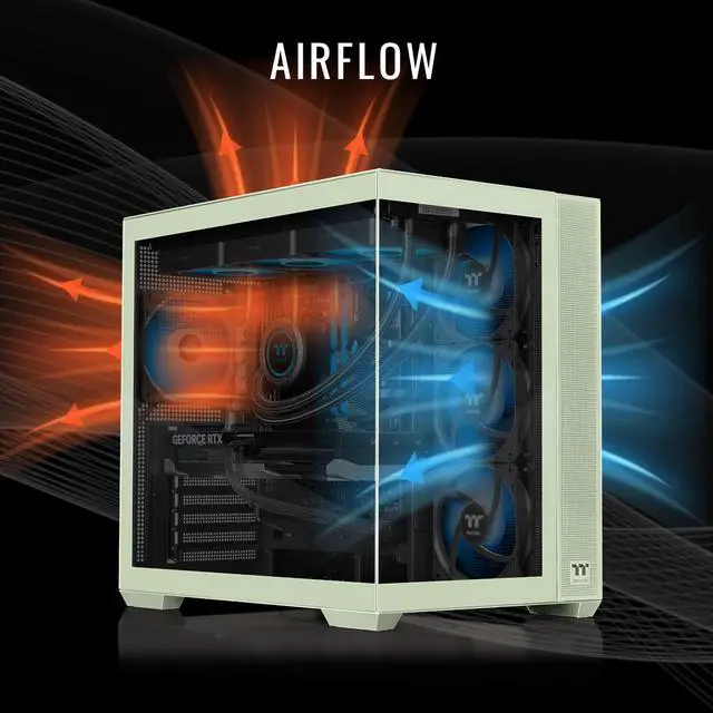 Alt view image 3 of 7 - Thermaltake LCGS View 9870M-380 Gaming Desktop (AMD Ryzen 7 9800X3D, ToughRam 32GB DDR5 6000MT/s RGB Memory, NVIDIA GeForce RTX 5070, 2TB NVMe M.2, Wifi, Windows 11) V38M-B850-570-LCS