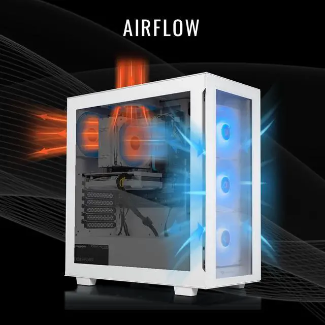 Alt view image 4 of 8 - Thermaltake LCGS View 1460TS-350 Gaming Desktop (Intel Core i7-14700F, 32GB 6000MT/s DDR5 RGB Memory, NVIDIA GeForce RTX 5060 Ti, 1TB NVMe M.2, WiFi, Windows 11) V35S-B76S-56T-LCS