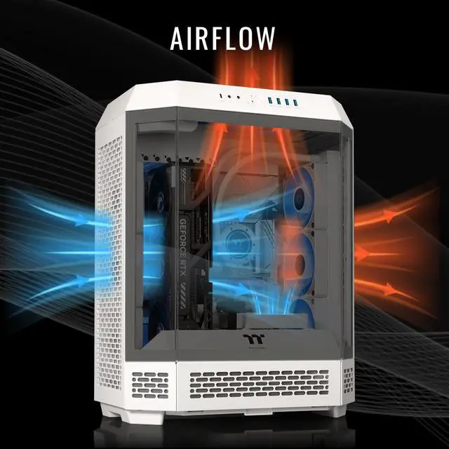 Alt view image 3 of 7 - Thermaltake LCGS Reactor 9890S Gaming Desktop (AMD Ryzen 7 9800X3D, ToughRam 32GB DDR5 6000MT/s RGB Memory, NVIDIA GeForce RTX 5090, 2TB NVMe M.2, Wifi, Windows 11) T6WT-X870-590-LCS