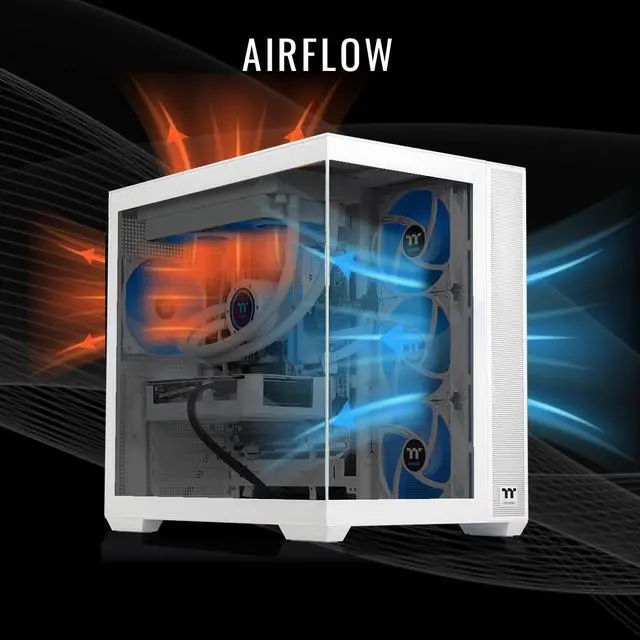 Alt view image 3 of 7 - Thermaltake LCGS View 7897XS-380 Gaming Desktop (AMD Ryzen 7 7800X3D, ToughRam 32GB DDR5 6000MT/s RGB Memory, AMD Radeon RX 9070 XT, 1TB NVMe M.2, WiFi, Windows 11) V38S-B650-97X-LCS