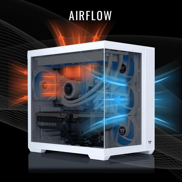 Alt view image 3 of 7 - Thermaltake LCGS View 9870S-380 Gaming Desktop (AMD Ryzen 7 9800X3D, ToughRam 32GB DDR5 6000MT/s RGB Memory, NVIDIA GeForce RTX 5070, 2TB NVMe M.2, Wifi, Windows 11) V38S-B850-570-LCS