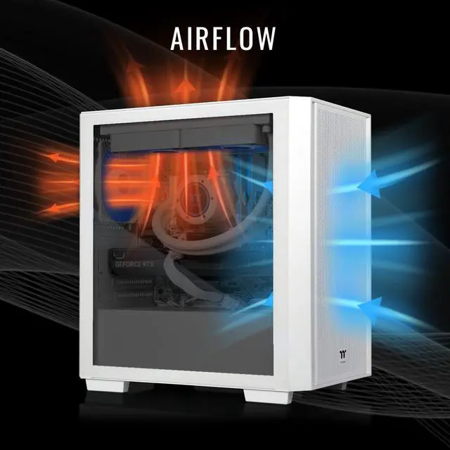 Alt view image 3 of 7 - Thermaltake Gaming Desktop PC H16S-B860-56T-LCS Intel Core Ultra 7 265KF 32GB DDR5 2TB NVMe SSD GeForce RTX 5060 Ti Windows 11 Home