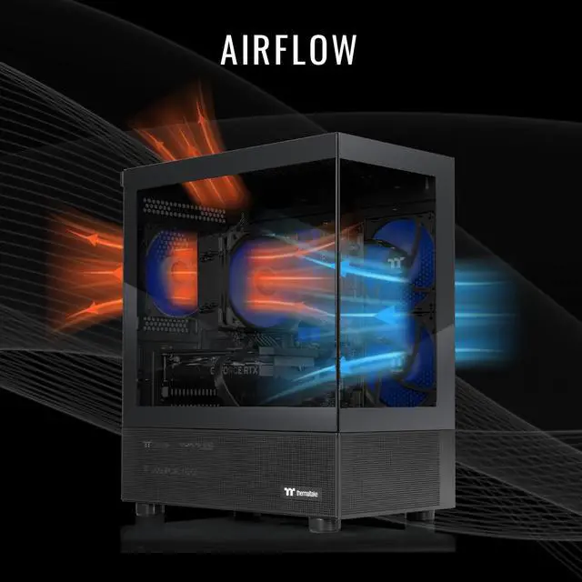 Alt view image 3 of 7 - Thermaltake Gaming Desktop PC V17B-B76R-560-LCS Intel Core i5-12600KF 16GB DDR4 1TB NVMe SSD GeForce RTX 5060 Windows 11 Home