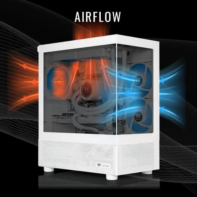 Alt view image 5 of 7 - Thermaltake Gaming Desktop PC V17S-B760-560-LCS Intel Core i7-12700KF 32GB DDR5 1TB NVMe SSD GeForce RTX 5060 Windows 11 Home