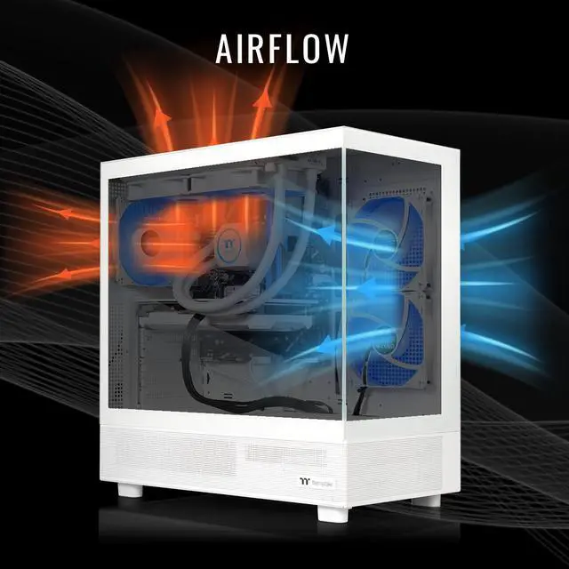Alt view image 3 of 7 - Thermaltake Gaming Desktop PC V27S-B65K-96X-LCS AMD Ryzen 7 7800X3D 32GB DDR5 1TB NVMe SSD AMD Radeon RX 9060 XT Windows 11 Home