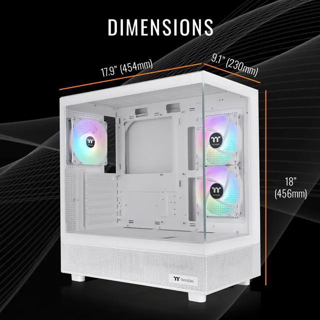 Alt view image 5 of 7 - Thermaltake Gaming Desktop PC V27S-B65K-96X-LCS AMD Ryzen 7 7800X3D 32GB DDR5 1TB NVMe SSD AMD Radeon RX 9060 XT Windows 11 Home