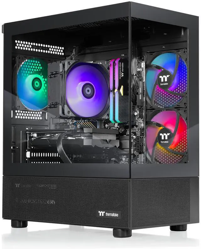 Main image of Thermaltake Gaming Desktop PC V17B-B650-96X-LCS AMD Ryzen 5 7600X 32GB DDR5 1TB NVMe SSD AMD Radeon RX 9060 XT Windows 11 Home