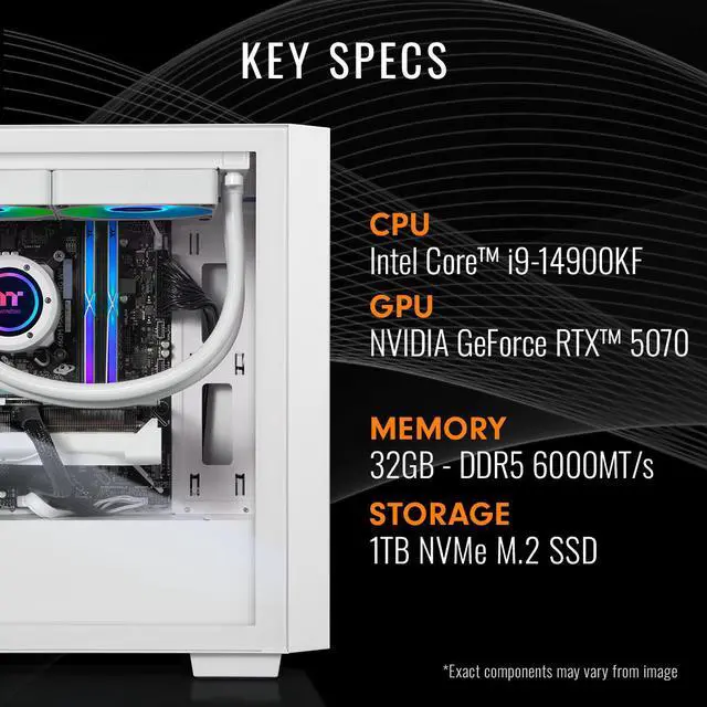 Alt view image 2 of 7 - Thermaltake LCGS Versa i570S Gaming Desktop (Intel Core i9-14900KF, 32GB 6000MT/s DDR5 RGB Memory, NVIDIA GeForce RTX 5070, 1TB NVMe M.2, WiFi, Windows 11) H16S-B760-570-LCS