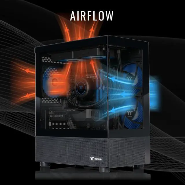 Alt view image 3 of 7 - Thermaltake LCGS View i570-170 Gaming Desktop (Intel Core i9-14900KF, ToughRam 32GB DDR5 6000MT/s RGB Memory, NVIDIA GeForce RTX 5070, 1TB NVMe M.2, Wifi, Windows 11) V17B-B76B-570-LCS
