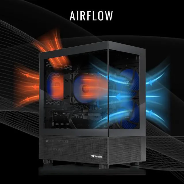Alt view image 3 of 7 - Thermaltake LCGS View 9660T-170 Gaming Desktop (AMD Ryzen 5 9600X, ToughRam 16GB DDR5 6000MT/s RGB Memory, NVIDIA GeForce RTX 5060 Ti 8G, 1TB NVMe M.2, Wifi, Windows 11) V17B-B850-56T-LCS
