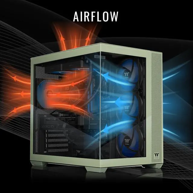 Alt view image 3 of 7 - Thermaltake LCGS View 9770M-380 Gaming Desktop (AMD Ryzen 7 9700X, ToughRam 32GB DDR5 6000MT/s RGB Memory, NVIDIA GeForce RTX 5070, 1TB NVMe M.2, Wifi, Windows 11) V38M-B85B-570-LCS