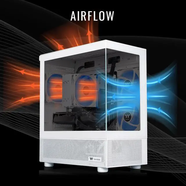Alt view image 3 of 7 - Thermaltake Gaming Desktop PC NE R76-V170S AMD Ryzen 7 8700F 16GB DDR5 1TB SSD AMD Radeon RX 7600 Windows 11 Home