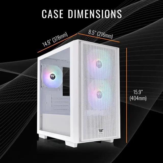 Alt view image 5 of 7 - Thermaltake Gaming Desktop PC NE R76-H16 AMD Ryzen 7 5700 16GB DDR4 1TB SSD AMD Radeon RX 7600 Windows 11 Home