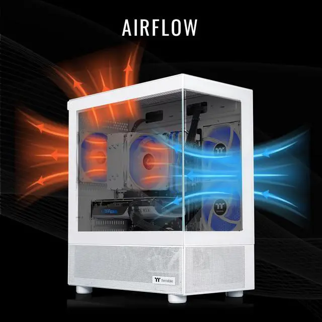 Alt view image 3 of 7 - Thermaltake Gaming Desktop PC NE i1460S-V170S Intel Core i5-14400F 16GB DDR4 1TB SSD GeForce RTX 5060 Windows 11 Home