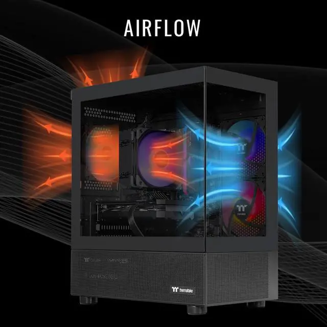 Alt view image 2 of 7 - Thermaltake Desktop PC LCGS NE 9696X-V170B N17B-B850-96X-LCS AMD Ryzen 5 9600X 16GB DDR5 1TB NVMe SSD AMD Radeon RX 9060 XT Windows 11